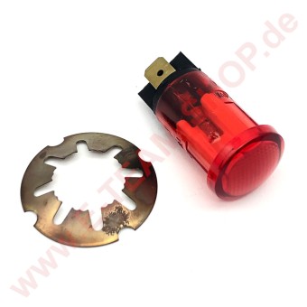 Kontrolllampe 380V rot, für Bohrung  Ø 16mm 