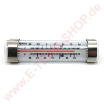 Tiefkühl-/Kühlschrank-Thermometer, Edelstahlgehäuse mit Aufhängevorrichtung, Meßbereich: -40°C bis + 25°C 